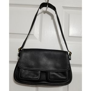 Black Shoulder Purse Handbag gold trim from LOFT